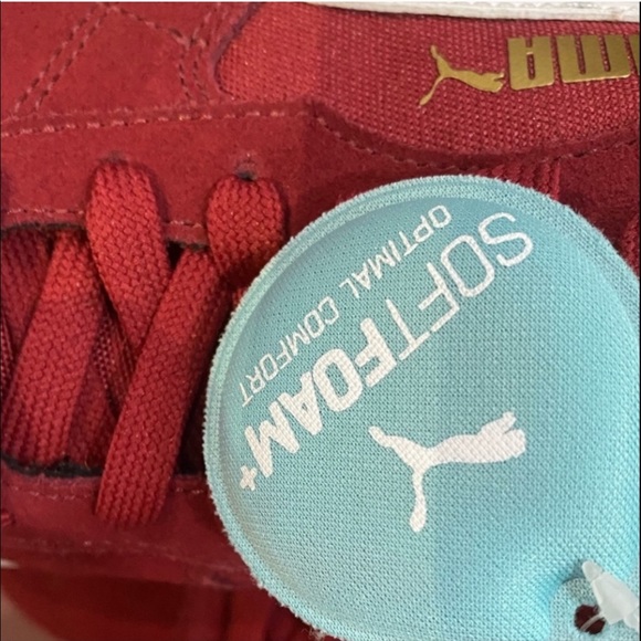 Puma Red Suede Astro Kick Sneakers - Picture 3 of 4